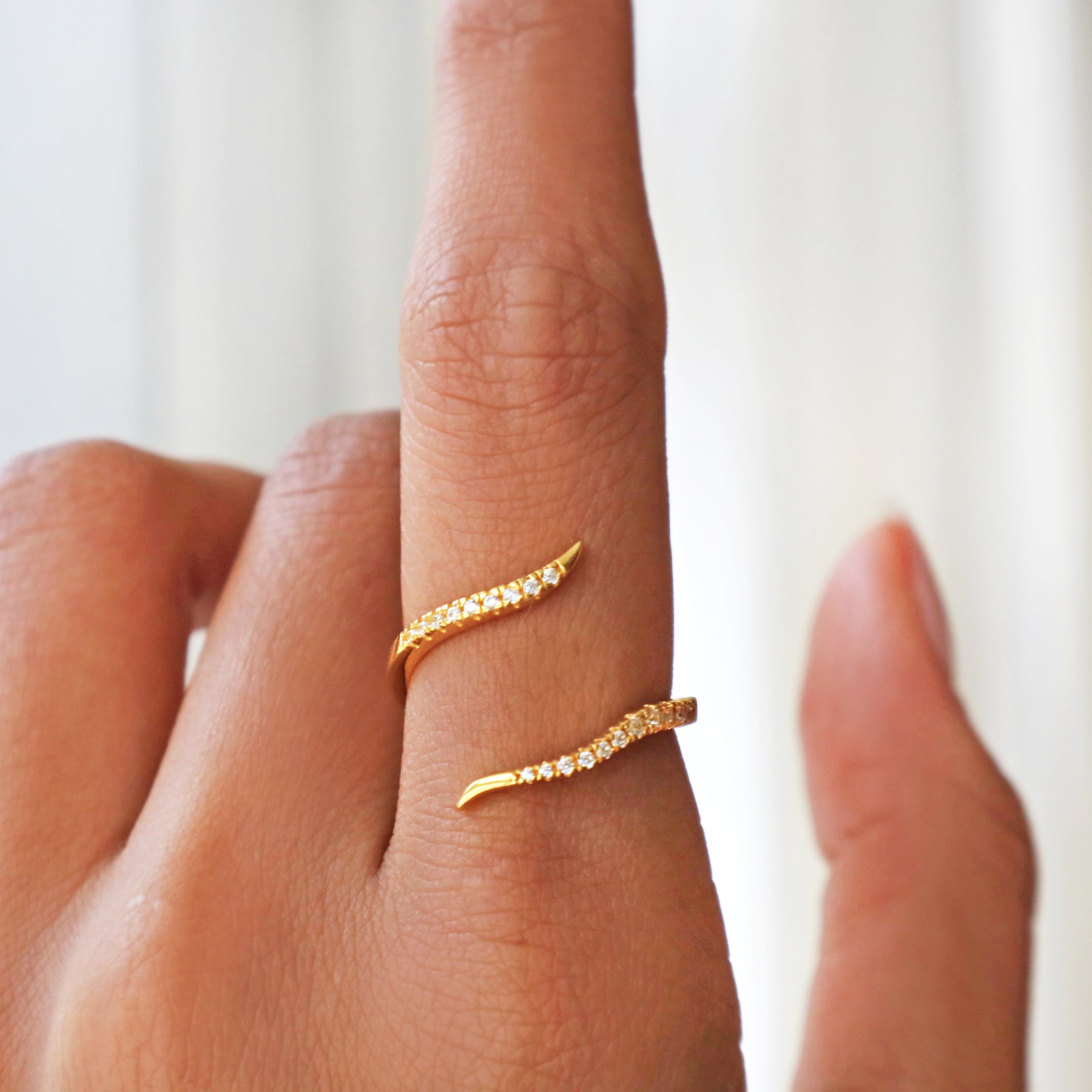 Open Wave Ring Gold Rani Co